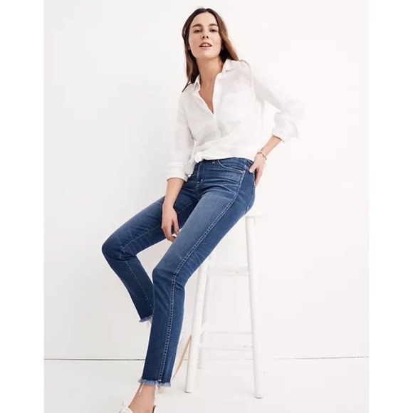 Madewell Slim Straight Jeans: Raw-Hem Edition 25 - Picture 7 of 8